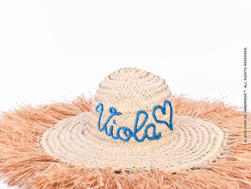 Straw Fringed Raffia Hat - Beach hat