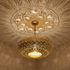 Authentic Handmade Moroccan Lamp – Gold Brass Pendant Chandelier with Intricate Filigree Shadow Casting for Dining Room Decor