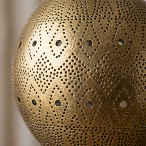 Moroccan Pendant Light – Filigree Openwork Brass Lamp Bedroom
