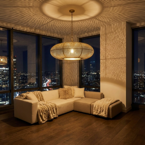 Moroccan Pendant Light – Brass Dome