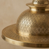 Authentic Handmade Moroccan Lamp – Gold Brass Pendant Light with Intricate Perforated Geometric Design for Living Room Decor