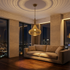 Handmade Moroccan Ceiling Light – Brass Dome Openwork