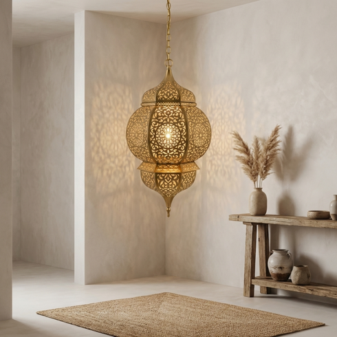 Brass pendant lights - Moroccan handmade design (pl-2012)