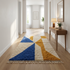 Authentic Moroccan Rug – High Pile Natural Wool Area Rug with Modern Geometric Abstract Pattern for Living Room Decor