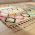 Azilal Rug – Multicolor Shaggy Diamond Wool Rug