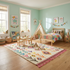Handmade Azilal Rug - Vibrant 100% Wool - Shaggy Abstract Bohemian Area Rug