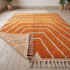Large Orange Moroccan - Handmade Berber Custom Rug