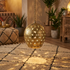 Authentic Handmade Moroccan Lamp – Gold Brass Hand-Hammered Globe Pendant Light for Cozy Boho Bedroom Decor