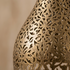 Authentic Handmade Moroccan Lamp – Oxidized Brass Teardrop Pendant Light with Intricate Filigree Shadows