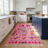 Moroccan Berber Rug – Pink Shaggy Geometric Wool Area Rug