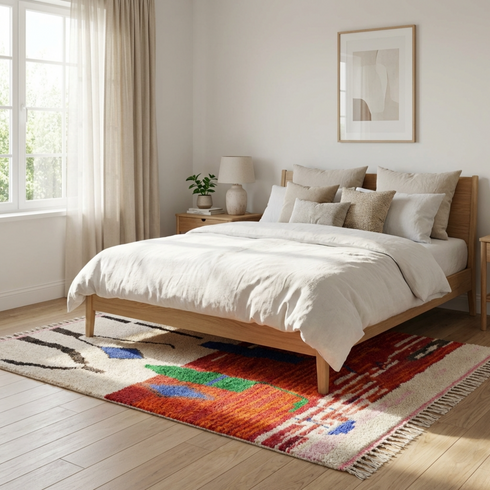 Handmade Moroccan Boujaad Rug - Custom Wool Carpet