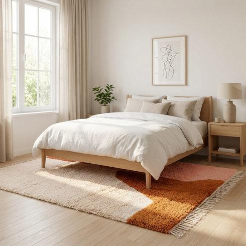 Moroccan Berber Rug – Terracotta Abstract Wool Rug