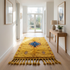Moroccan Kilim Rug – Yellow Flatweave Diamond Wool Area Rug