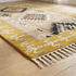 Authentic Moroccan Rug – Plush Natural Wool Area Rug with Geometric Tribal Pattern for Boho Living Room Decor