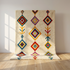 Moroccan Kilim Rug – Multicolor Flatweave Diamond Wool Area Rug