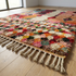Handmade Boujaad Rug - Vibrant Bohemian Living Room Decor