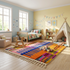 Vibrant Colorful Boujaad Rug - Bohemian Geometric Living Room Decor