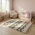 Moroccan Kilim Rug – Black & Ivory Flatweave Diamond Wool Area Rug