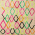 Azilal Rug – Multicolor Shaggy Diamond Wool Rug