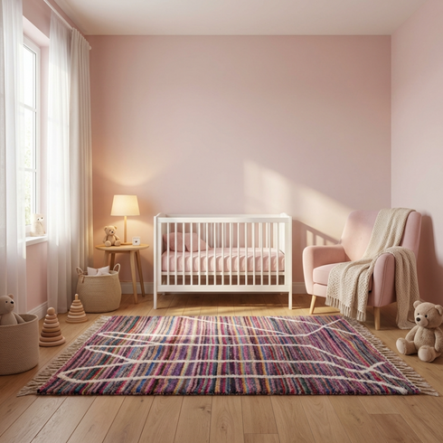 Custom Striped Moroccan Wool Rugs - Custom Boho Decor