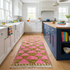 Handmade Boujaad Rug - Vibrant High Pile Wool - Modern Geometric Boho Area Rug
