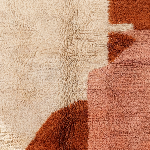 Moroccan Berber Rug – Terracotta Abstract Wool Rug