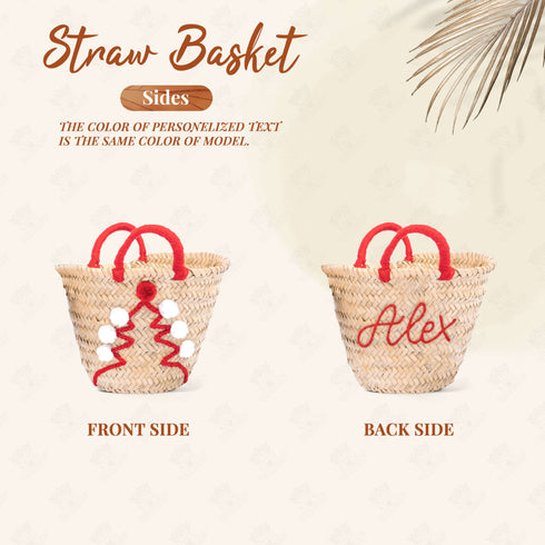 Santa's Straw Bag: Perfect Personalized Gift !