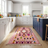 Authentic Handmade Boujaad Rug – Plush 100% Wool Moroccan Area Rug for Pink Boho Living Room Decor