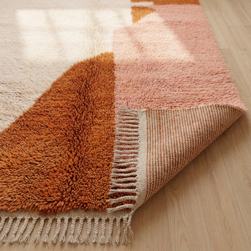 Moroccan Berber Rug – Terracotta Abstract Wool Rug