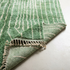 Modern Moroccan Wool Rug – Plush Shaggy Berber Rug with Sage Green Geometric Design for Boho Decor