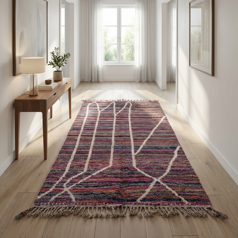 Custom Striped Moroccan Wool Rugs - Custom Boho Decor