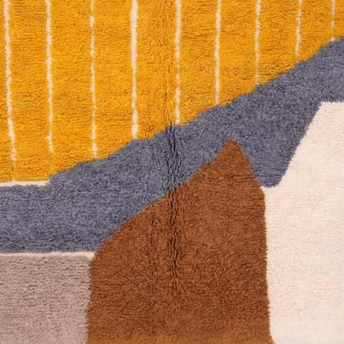 Handmade Beni Ourain Rug - Modern Abstract Colorful Living Room Decor