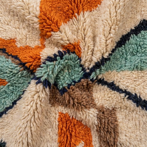 Colorful Beni Ourain Rug - Abstract Geometric Living Room Decor