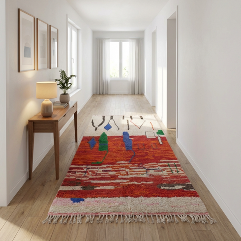 Handmade Moroccan Boujaad Rug - Custom Wool Carpet