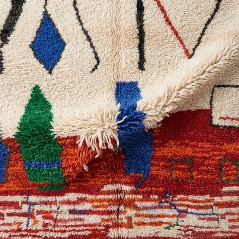 Handmade Moroccan Boujaad Rug - Custom Wool Carpet