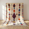 Handmade Azilal Rug - High Pile Natural Wool - Vibrant Boho Living Room Decor