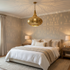 Moroccan Chandelier – Brass Filigree Openwork Entryway