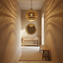 Authentic Moroccan Brass Globe Pendant Light – Hand-Hammered Gold Finish for Bedroom Mood Lighting