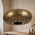 Brass Pendant Light – Moroccan Filigree Openwork Living Room