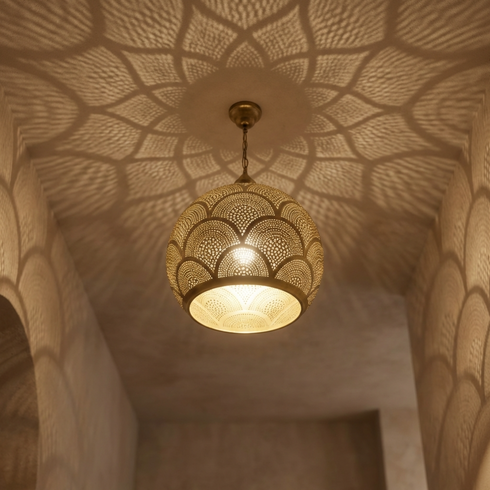 Handmade Brass Hanging Lamp - New Home Decor Lighting (pl-1093)