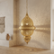 Handmade Moroccan Lamp Gold Brass Living Room Statement