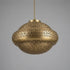 Moroccan Pendant Light – Filigree Brass Shadow-Casting Lamp