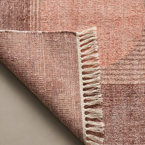 Modern Moroccan Kilim Rug - Flatweave Natural Wool - Geometric Abstract Boho Decor