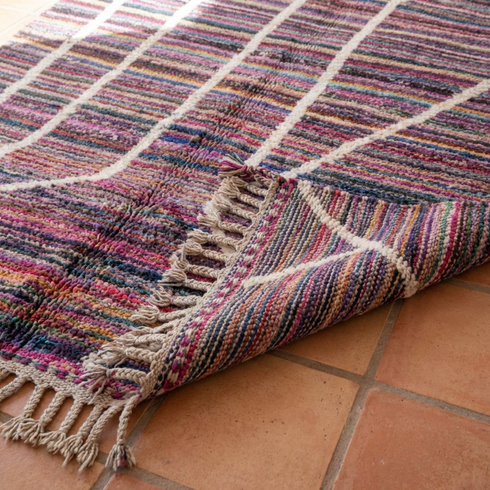Custom Striped Moroccan Wool Rugs - Custom Boho Decor