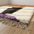Authentic Moroccan Rug – High Pile Natural Wool Area Rug with Modern Abstract Design for Boho Interiors