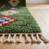 Handmade Green Rug - Colorful Geometric Carpet