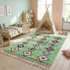 Handmade Azilal Moroccan Rug – Vibrant Shaggy Wool Rug with Sage Green Tribal Diamond Design