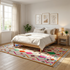 Handmade Azilal Rug - Vibrant Shaggy Wool - Colorful Geometric Boho Area Rug