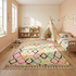 Authentic Handmade Azilal Rug – Plush Shaggy Wool Moroccan Rug with Vibrant Neon Geometric Patterns