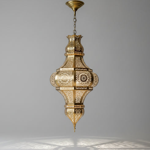 Moroccan Brass Pendant Lamp - Exotic Lighting Decoration